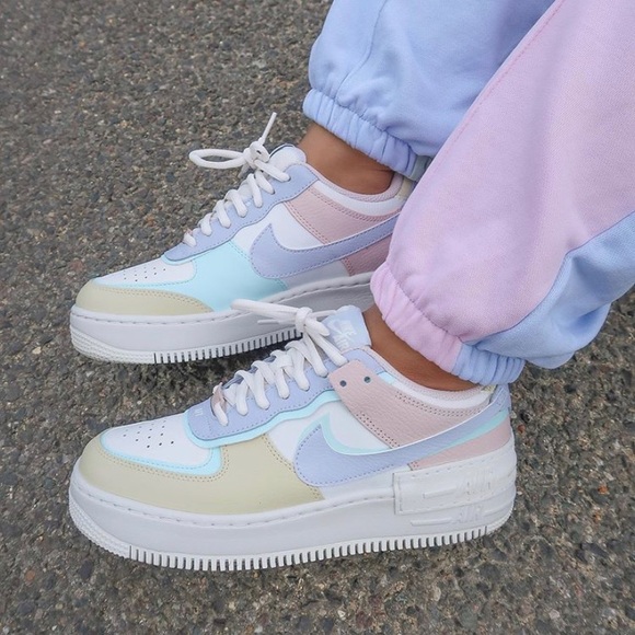 nike air force 1 shadow pastel blue pink ghost